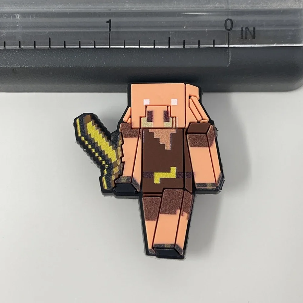 New Minecraft Movie Piglin Golden Sword Authentic Crocs‎ Jibbitz All Ages